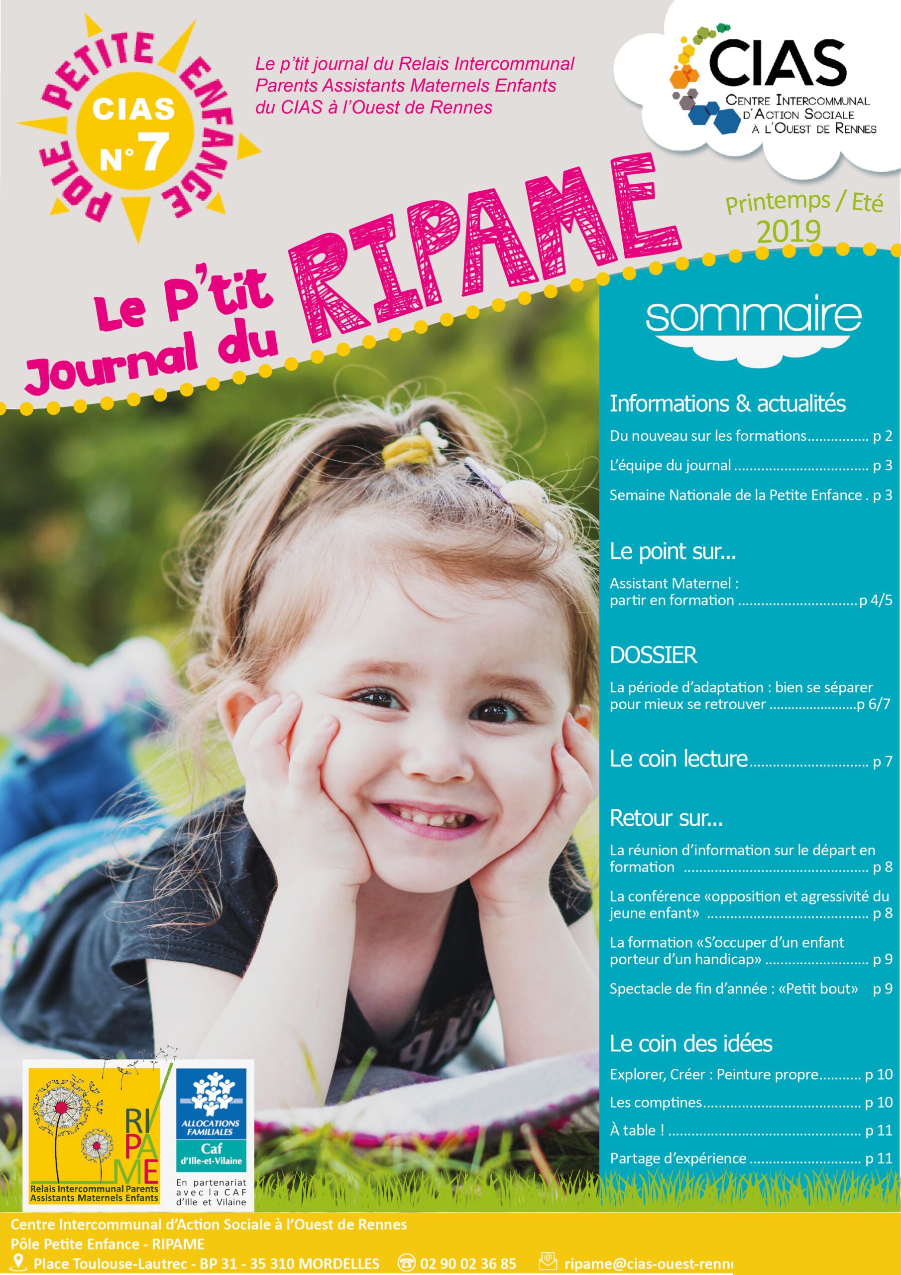 P’tit Journal du RIPAME n°7 CIAS Ouest Rennes P'tit Journal du RIPAME n°7 CIAS Ouest Rennes