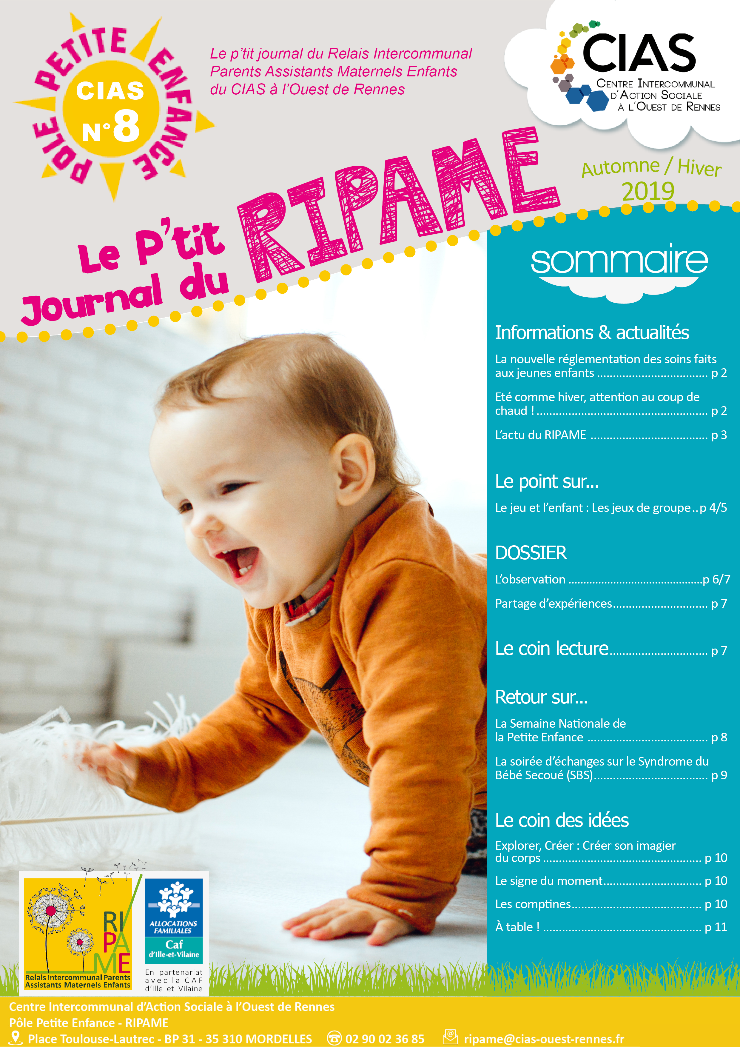 JrnalRipame_N8_couv P'tit journal du RIPAME n°8 CIAS Ouest Rennes