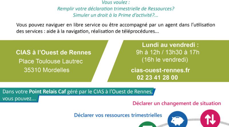 Point Relais CAF au CIAS à l'Ouest de Rennes