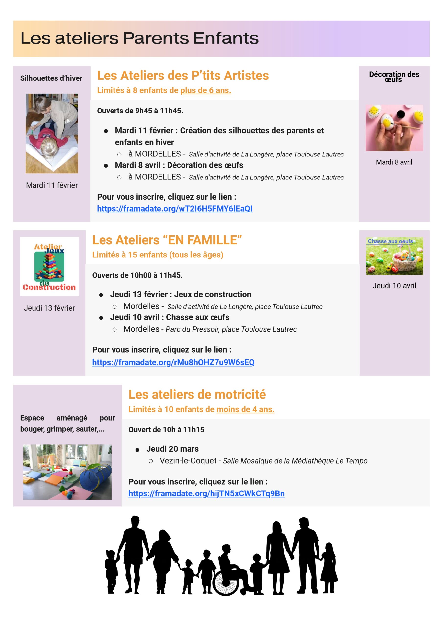 Programme n°3 de la Maison des Parents du 10 Février au 11 Avril 2025
