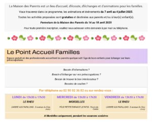 Programme de la Maison des Parents n°4